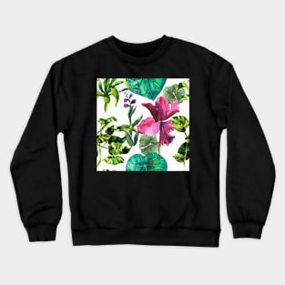 Seamless tropical flower Crewneck Sweatshirt